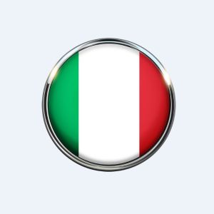 Button mit italienischer Flagge (Symbolfoto)