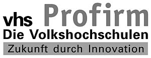 Logo vhs Profirm - Die Volkshochschulen - Zukunft durch Innovation