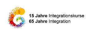 Logo 15 Jahre Integrationskurse - 65 Jahre Integration