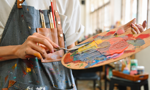 Kategoriebild Kunst · Kreativität (Malen mit Palette)