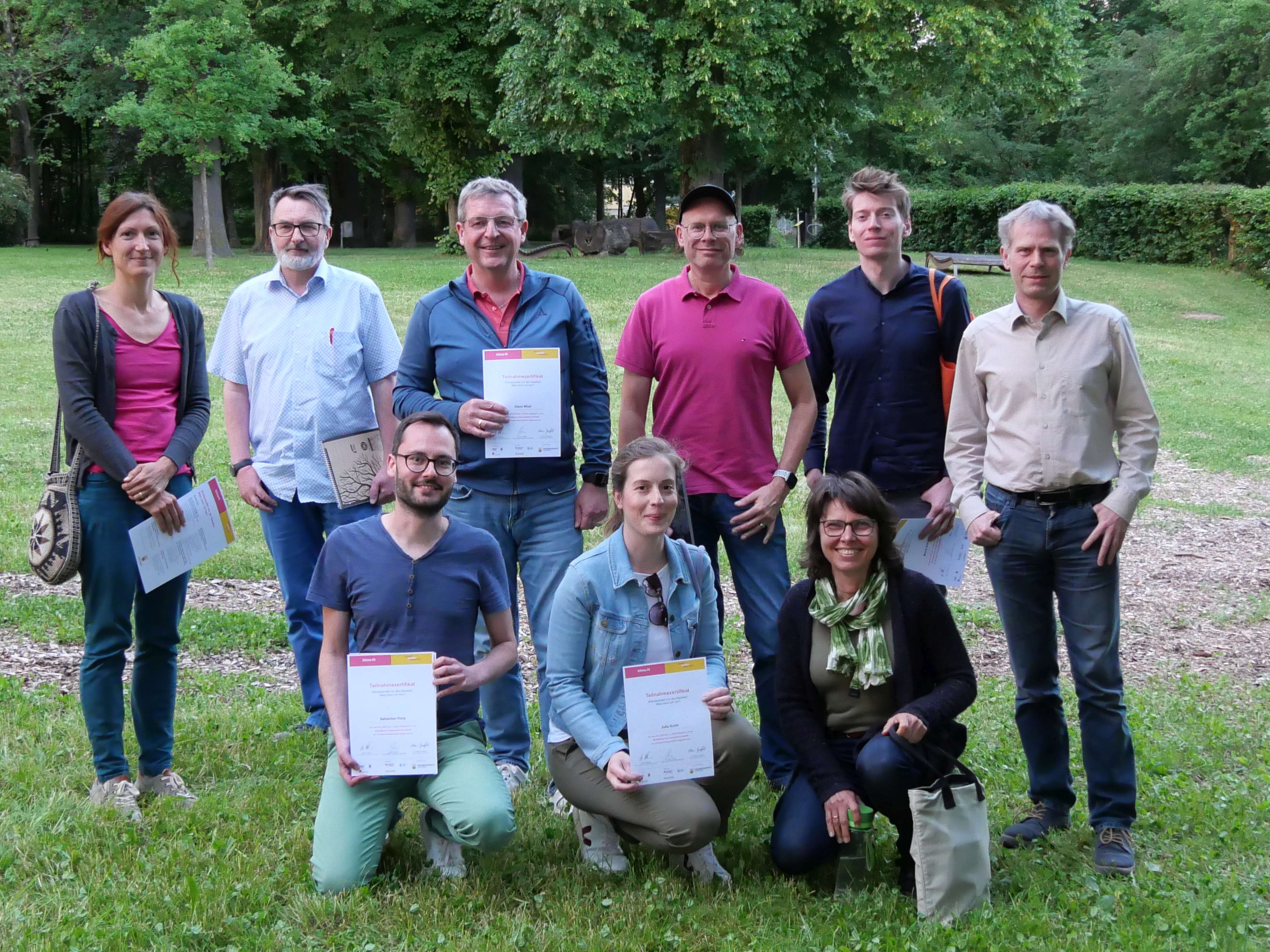 Foto: Teilnehmende des im Juni 2022 abgeschlossenen Lehrgangs zum Projekt klima.fit