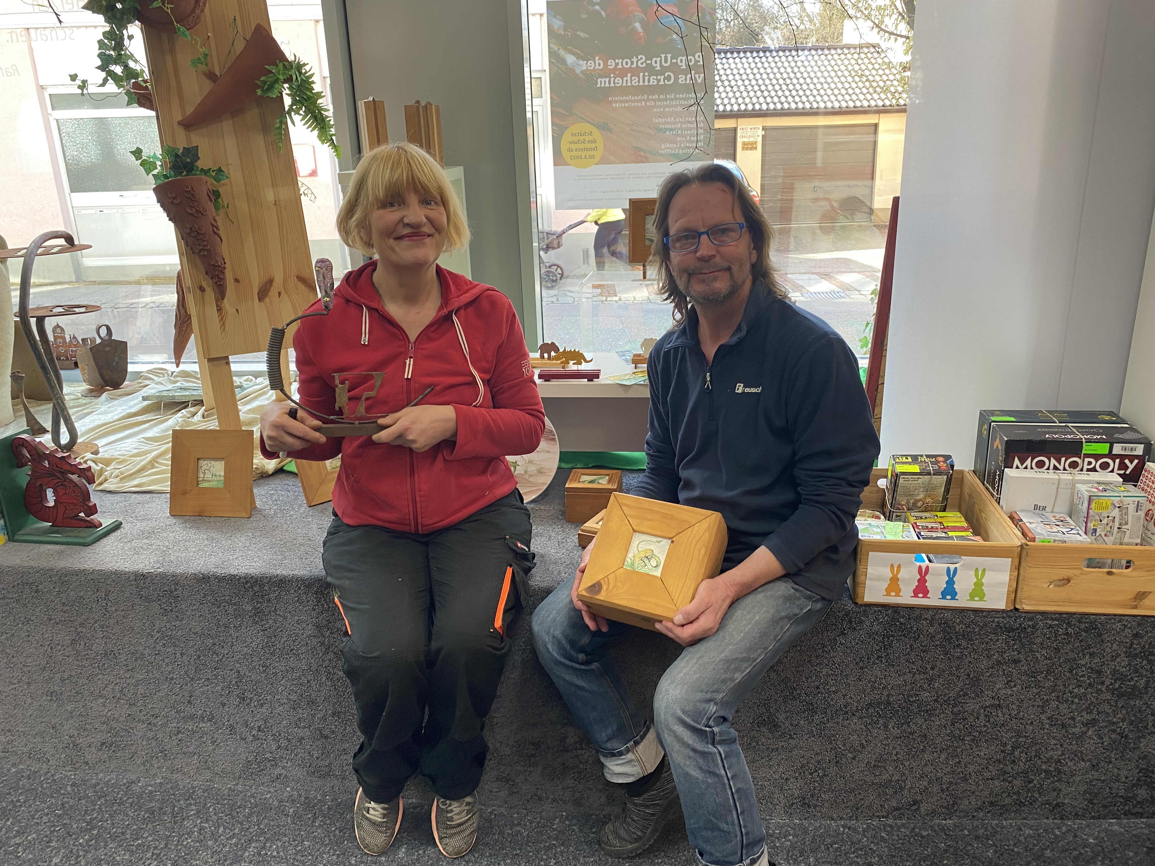 Foto: Künstlerin Beate Binder und Künstler Dirk Karst