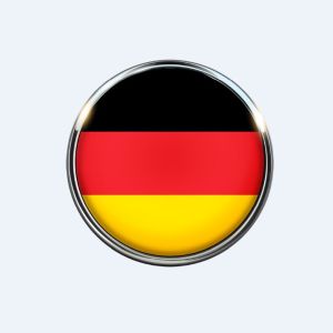 Button mit deutscher Flagge (Symbolfoto)