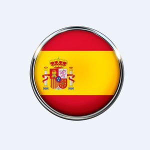 Button mit spanischer Flagge (Symbolfoto)